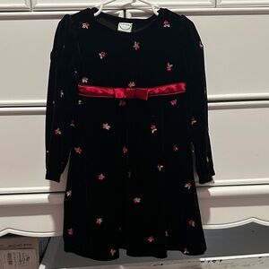Carter's Elegant Black Dress with Red Ribbon